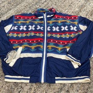 Vintage westbound sport nylon and fleece windbreaker jacket sz large